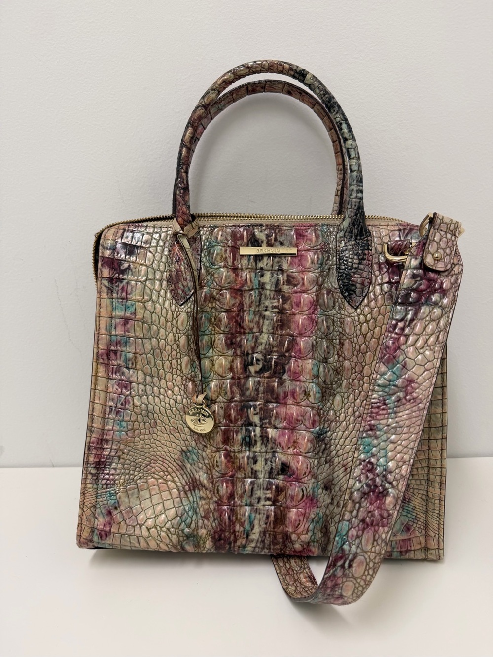 Brahmin Caroline Amethyst Melbourne genuine leather